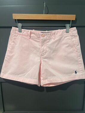 Ralph Lauren Light Pink Preppy Cotton Sporty Chino Shorts Size 4